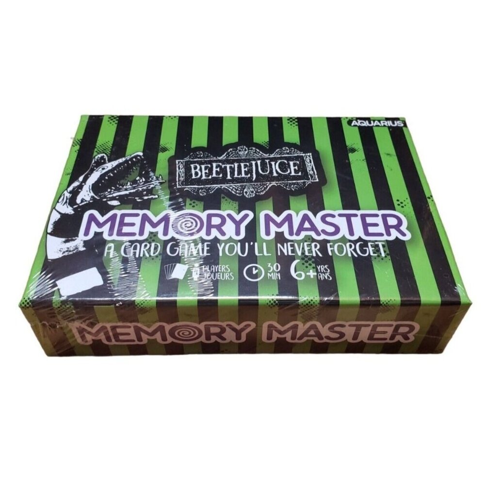 Aquarius Beetlejuice Memory Master A Card Game You'll Never Forget 6+ NEW NIB